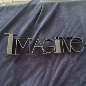 Black Metal 'Imagine' Wall Decor
